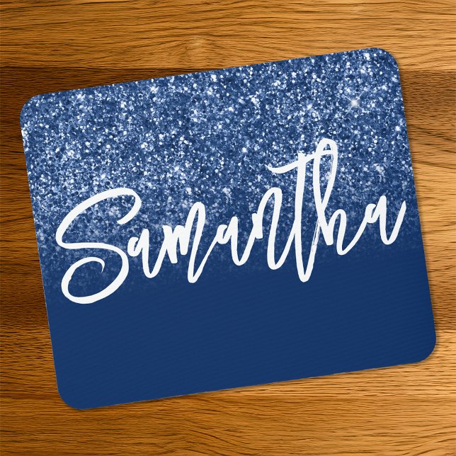 Luxury Red Glitter Ombre Personalised Mouse Pad (Creator Uploaded)