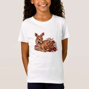 Luxury Red Gold Deer Art T-Shirt