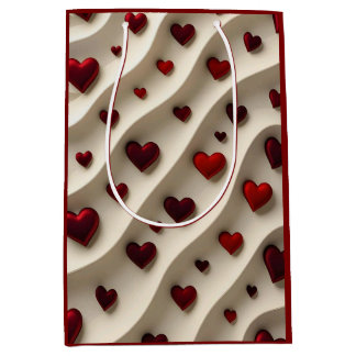Luxury Red Hearts Valentine’s Day Gift Bag