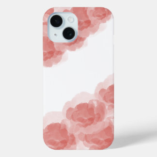 Luxury Red Magic Rose Watercolor Abstract Art iPhone 15 Case