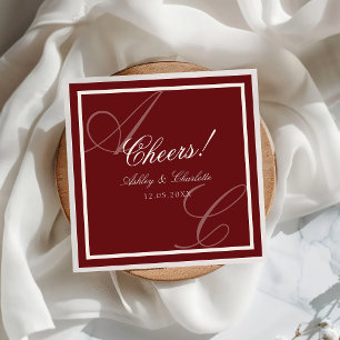 Luxury Red Old Money Wedding Napkins