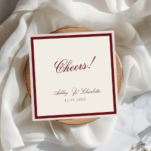 Luxury Red Old Money Wedding Napkins