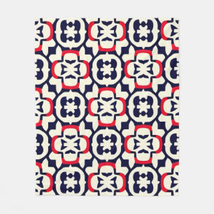 Luxury Red White and Blue Fleece Blanket