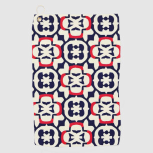 Luxury Red White and Blue Golf Towel