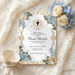 Luxury Regency Winter Tea Party bridal shower Invitation