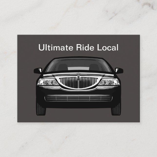 Luxury Ride Hailing Taxi Car Service Business Card (Front)