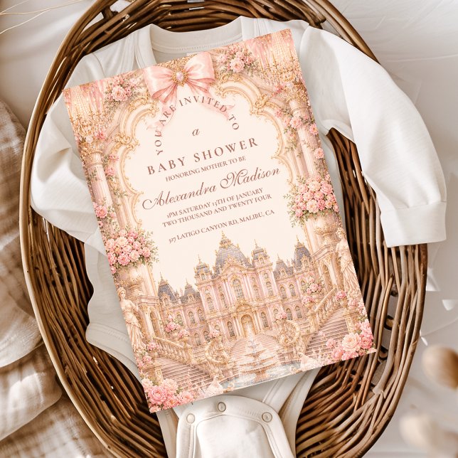 Luxury Rococo Princess Baby Shower Invitation (Creator Uploaded)