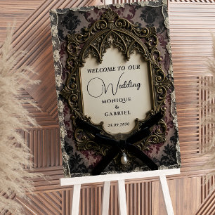 Luxury Rococo Victorian Lace Wedding Sign