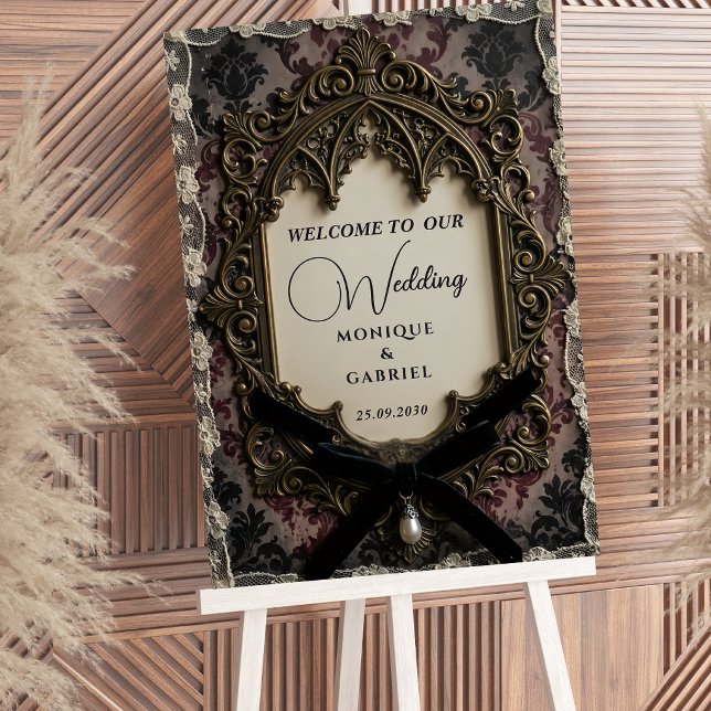 Luxury Rococo Victorian Lace Wedding Sign (Creator Uploaded)
