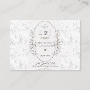 Luxury Romantic Wedding Celebration Design Enclosure Card