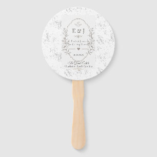Luxury Romantic Wedding Celebration Design Hand Fan