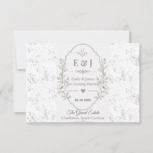Luxury Romantic Wedding Celebration Design Thank You Card