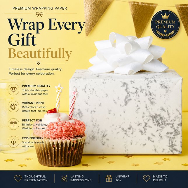 Luxury Romantic Wedding Celebration Design Wrapping Paper (Creator Uploaded)