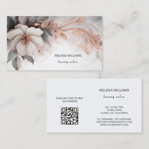 Luxury Rose Gold 3D Flower Business Card