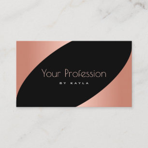 Luxury Rose Gold and Black Colours Elegant Modern Business Card