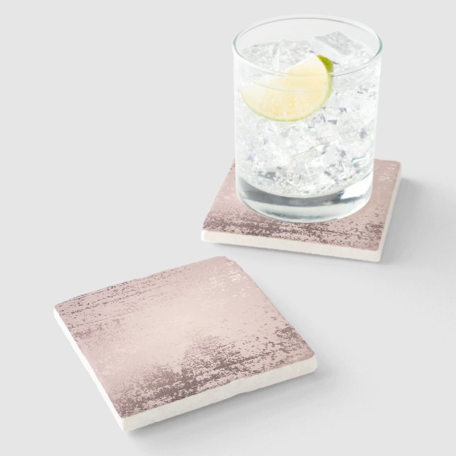 Luxury rose gold design stone coaster (Side)