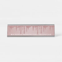 Luxury Rose Gold Dripping Glitter