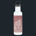 Luxury Rose Gold Dripping Glitter Monogram 710 Ml Water Bottle<br><div class="desc">Girly Rose Gold Sparkle Glitter Drips Monogram Large Water Bottle with fashion faux blush pink/rose gold glitter drips on a chic background with your custom monogram and name. Great for anyone who loves the luxury glam lifestyle. Perfect for your luxury aesthetic! You're dripping in luxury - show it! Please contact...</div>