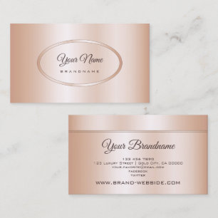 Luxury Rose Gold Effect Professional and Trendy Business Card