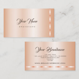 Luxury Rose Gold Effect Template Professional Business Card