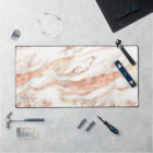 Luxury Rose Gold Foil Marble Monogram