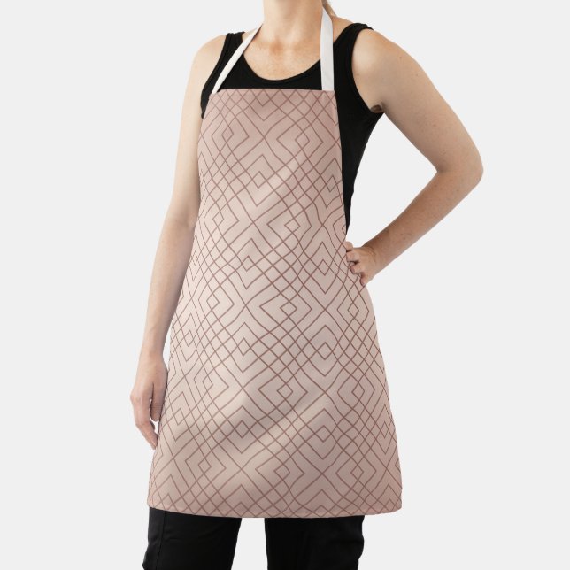 Luxury Rose Gold Geometric Apron (Insitu)