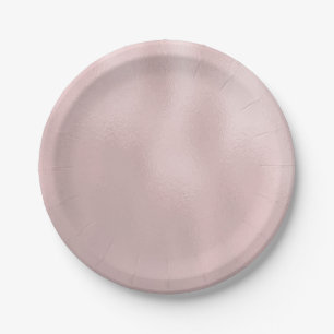Luxury Rose gold Glass Texture Paper Plate