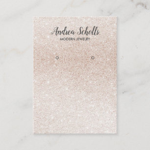 Luxury Rose gold glitter jewellery  Earring Displa Business Card