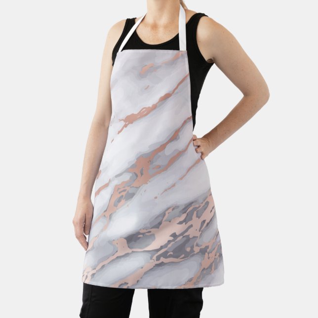 Luxury Rose Gold Marble Apron (Insitu)