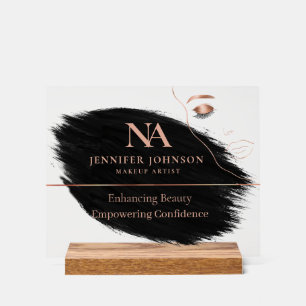 Luxury Rose Gold Minimalist Face Beauty Acrylic Sign