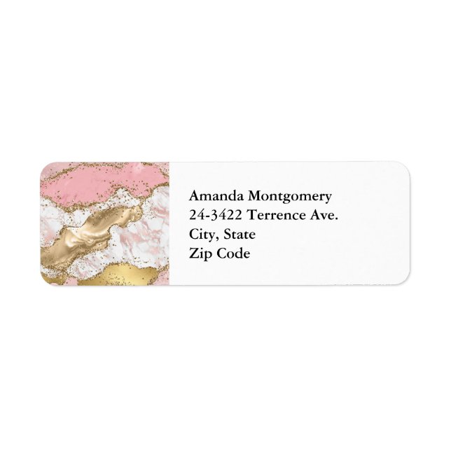 Luxury Rose Gold Pink Marble Design (Front)