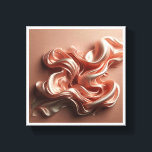 Luxury Rose Gold Silk Flow - Elegant Liquid Satin  Canvas Print<br><div class="desc">A stunning abstract representation of flowing silk in a sophisticated rose gold and blush palette. Featuring graceful,  fluid folds with a soft metallic shimmer,  this piece captures the essence of high-end textile art. Ideal for creating a romantic and serene atmosphere in bedrooms,  luxury dressing rooms,  or modern minimalist interiors.</div>