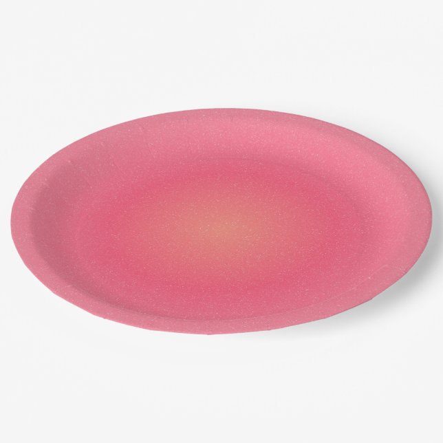 Luxury Rose Gradient Paper Plate (Angled)