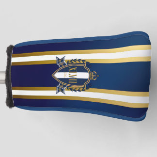 Luxury Royal Blue and White Monogram Putter Golf Head Cover