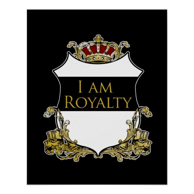 Luxury Royal Crown Crest Gold Shield Bold Regal Poster (Front)