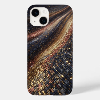 Luxury Royal Diamond and Rose Gold Mosaic Jewel Pa Case-Mate iPhone 14 Case