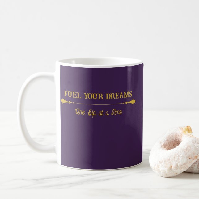 Luxury Royal Plum Gold Coffee Mug (With Donut)