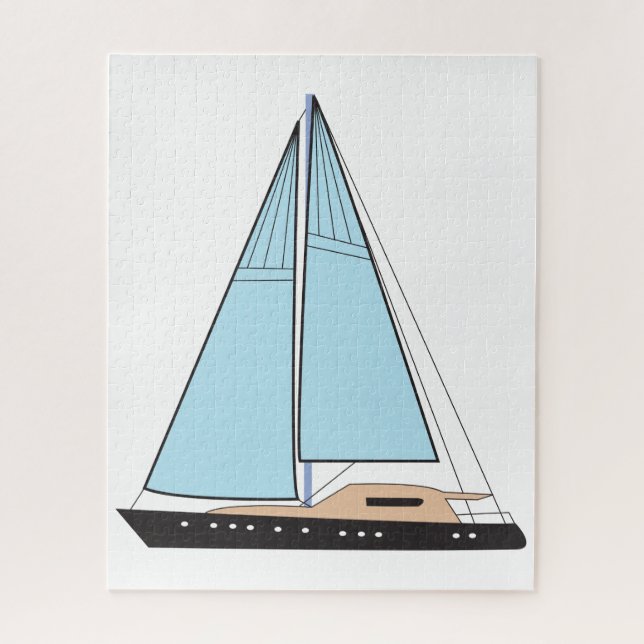 Luxury Sailing Yacht Boat Jigsaw Puzzle (Vertical)