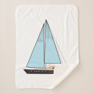 Luxury Sailing Yacht Boat Sherpa Blanket