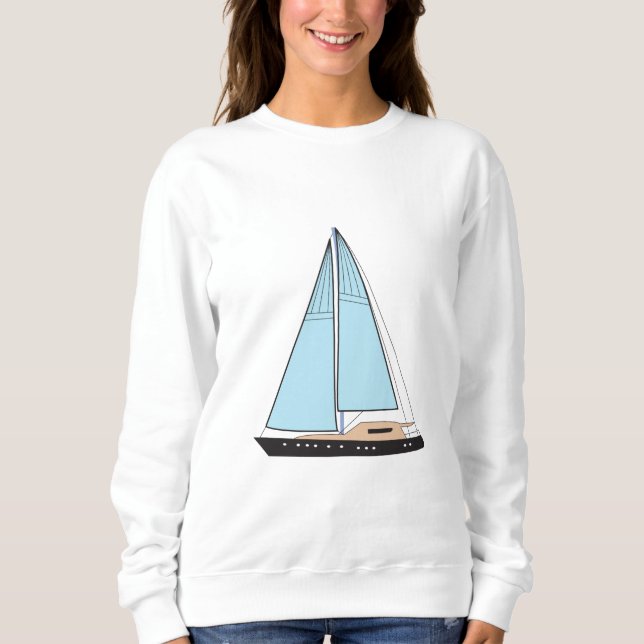 Luxury Sailing Yacht Boat Sweatshirt (Front)