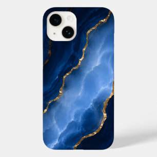 Luxury Sapphire Blue Marble Case-Mate iPhone 14 Case