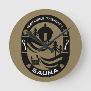 luxury Sauna Gift Round Clock