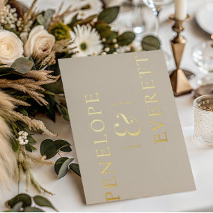 Luxury Save the Date Modern Vertical Name