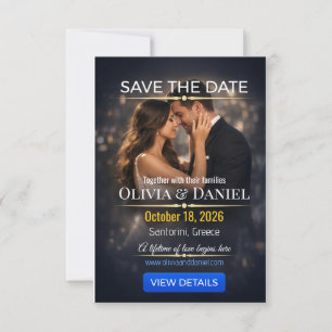 Luxury Save The Date Photo Wedding Card