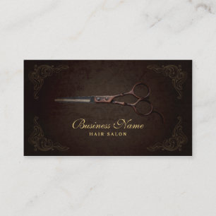 Luxury Scissor Hair Stylist Salon Business Card