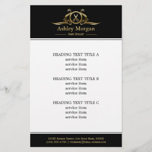 Luxury Scissors Logo Hair Stylist Beauty Salon Flyer