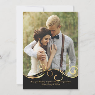 Luxury Scroll Photo Holiday Card