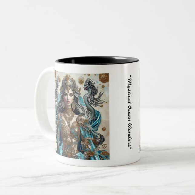 "Luxury Sea Life" Two-Tone Coffee Mug (Front Left)
