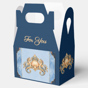 Luxury seahorse vintage beach wedding favour box
