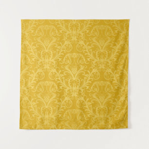 Luxury seamless golden floral wallpaper tapestry